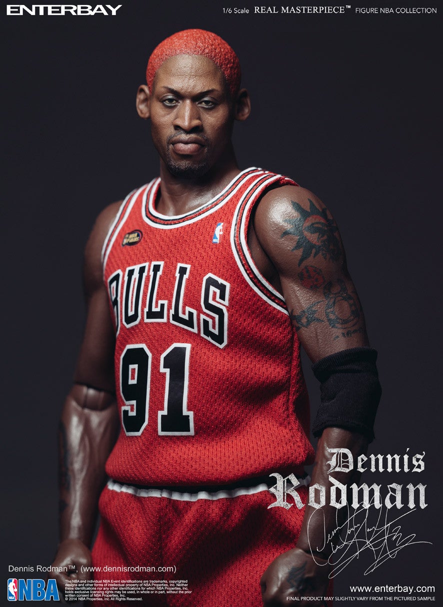 1/6 Scale Dennis Rodman NBA Chicago Bulls Figure by Enterbay