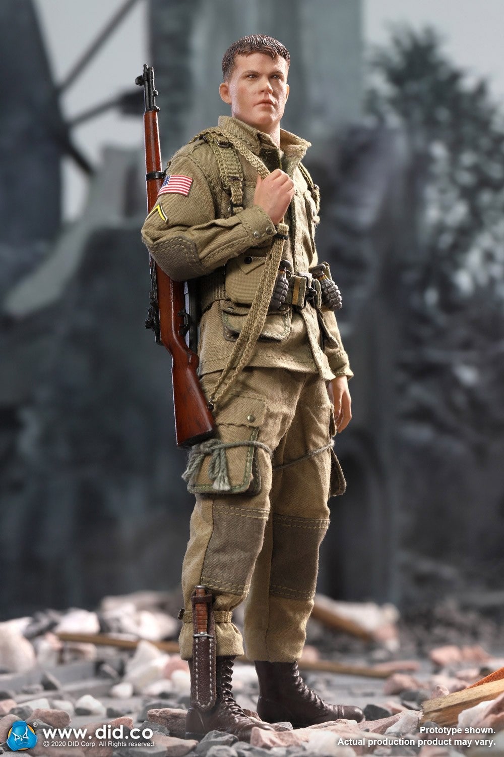 1/12 Scale US 101st Infantry Airborne Division - World War II - Ryan Figure  by DID