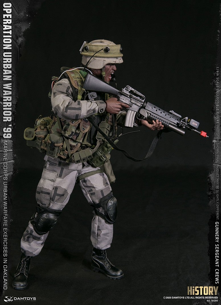 1/6 Scale Operation Urban Warrior 99 - Marine Corps Urban Warfare Exercises  in Oakland “Gunnery Sergeant Crews” Figure (78080) by DamToys