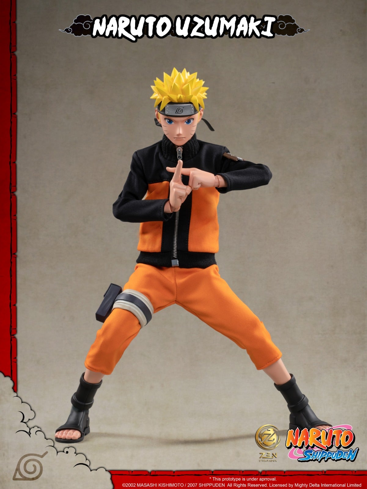 Action Figure Naruto Uzumaki Gennin: Naruto Clássico - Escala 1/6