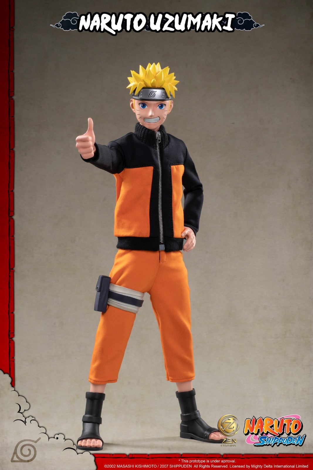 Action Figure Naruto Uzumaki Gennin: Naruto Clássico - Escala 1/6