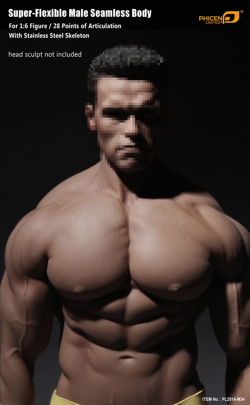 1/6 Scale M34 Flexible Super Muscular Male Seamless Body by Phicen