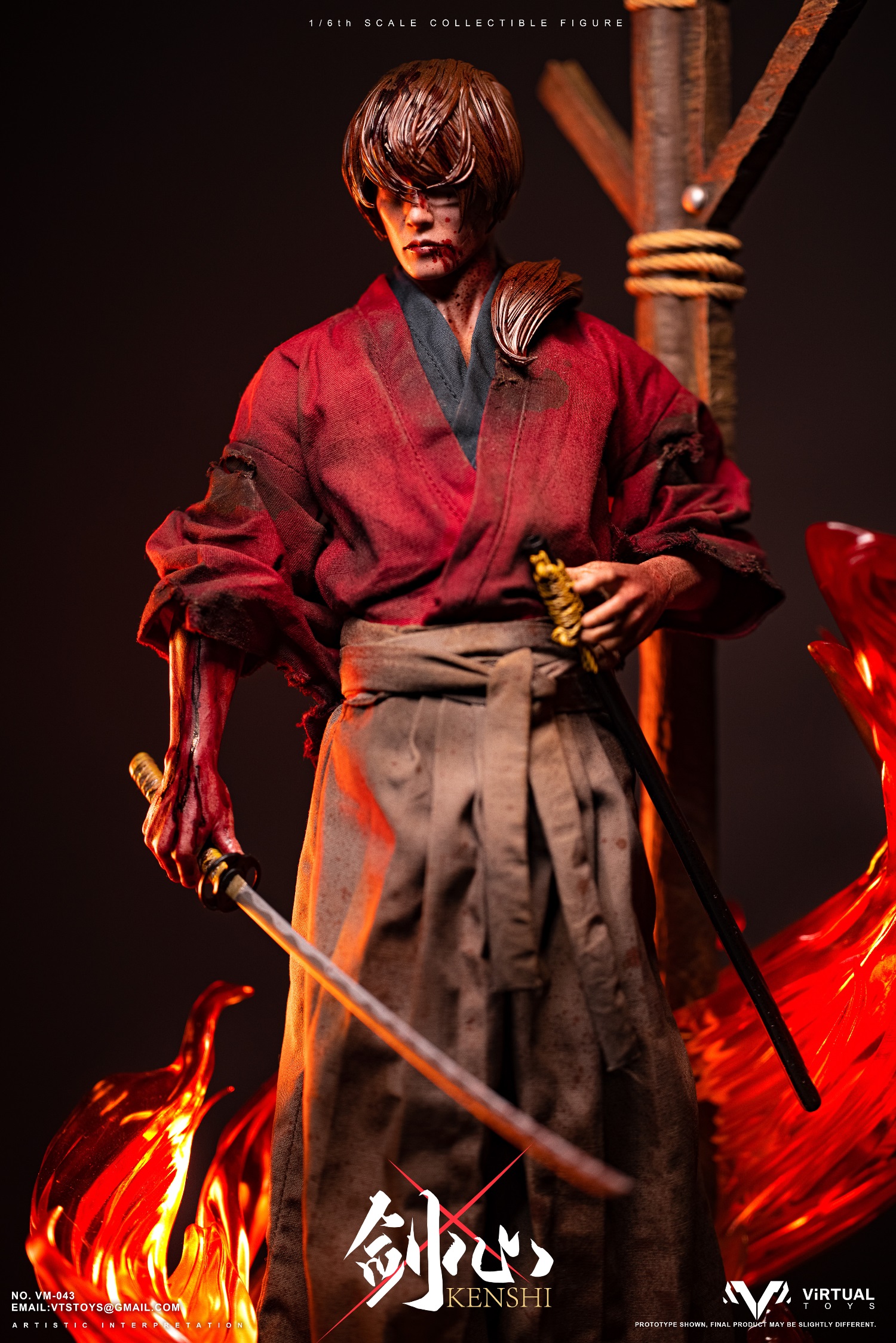 1/6 Scale Kenshi Figure (Battle Damaged Version) by VTS Toys