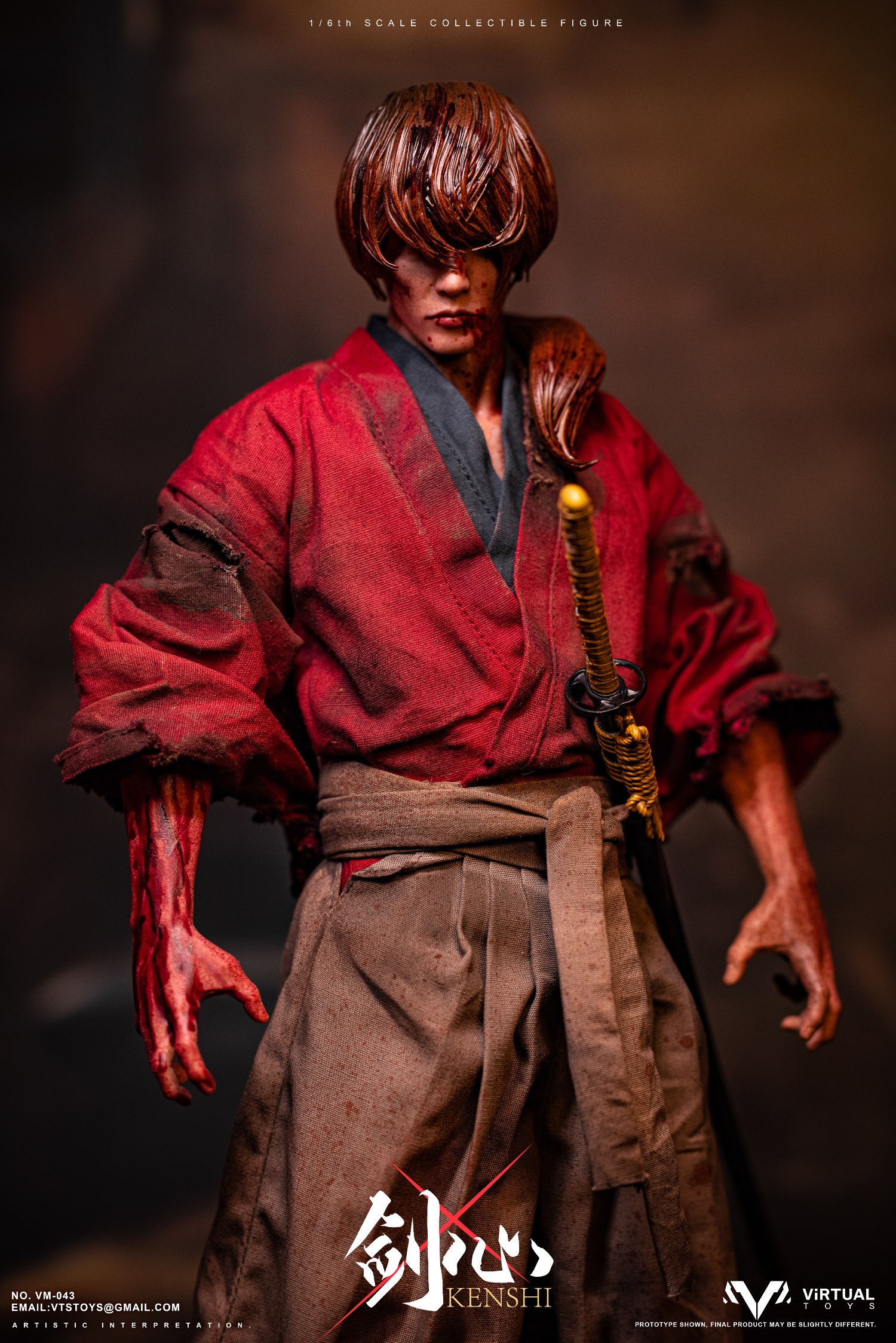 1/6 Scale Kenshi Figure (Battle Damaged Version) by VTS Toys