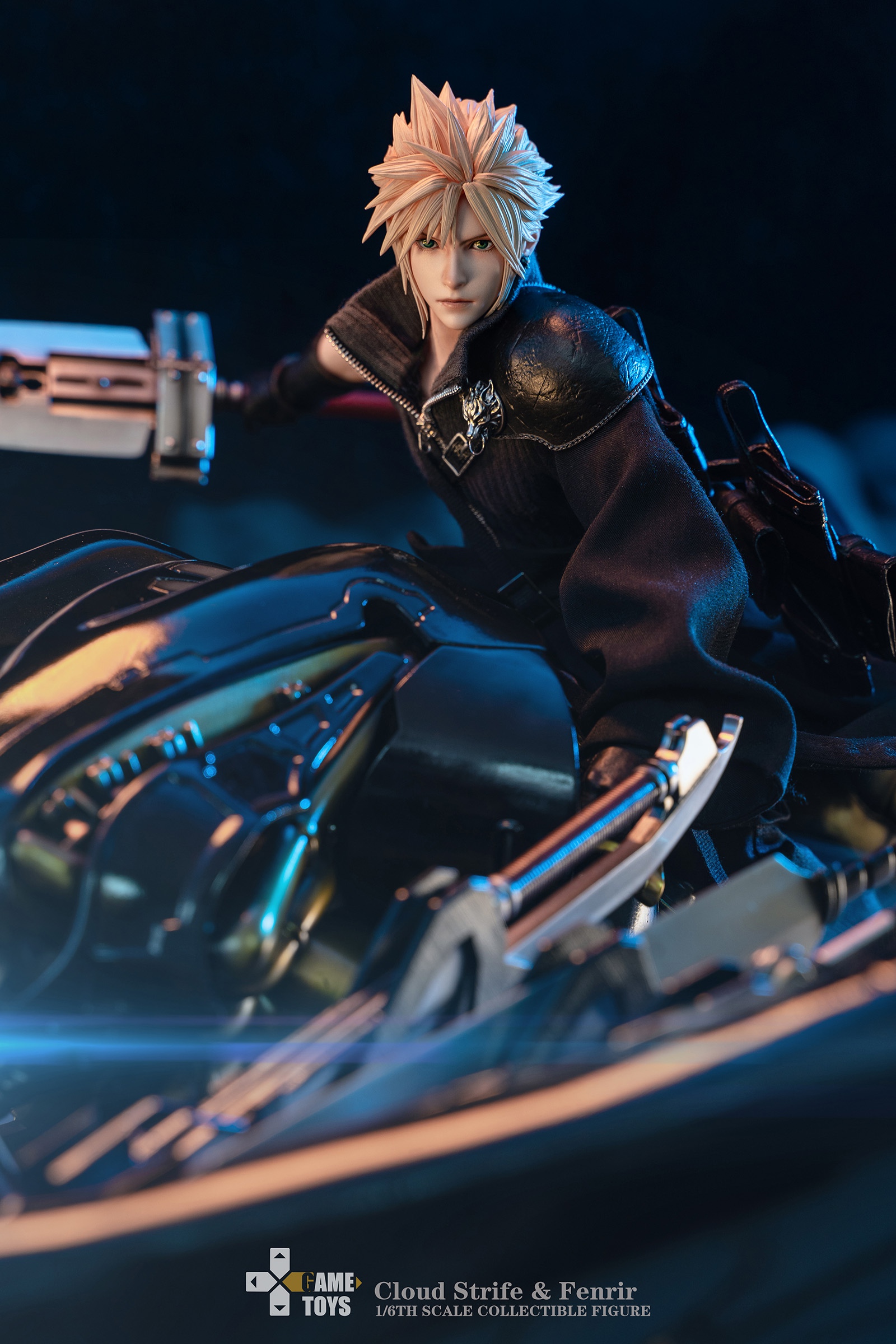 1/6 Scale Cloud Figure with Fenrir Motorcycle (AC Version) by Game Toys