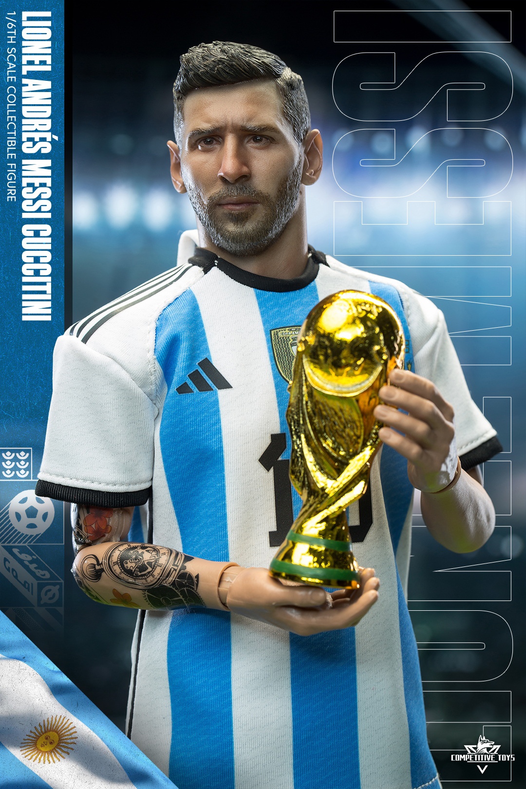 Real Masterpiece 1/6 Soccer Football Star Argentina Messi 12 Action Figure  |