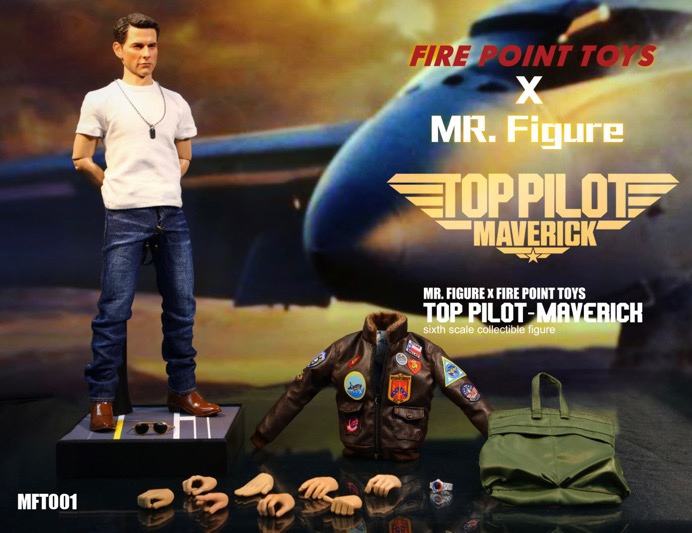 その他 FIRE POINT TOYS X MR.FIGURE 1/6 TOP Fire Point Toys X Mr.Figure (MFT001) 1/6 Scale Top Pilot