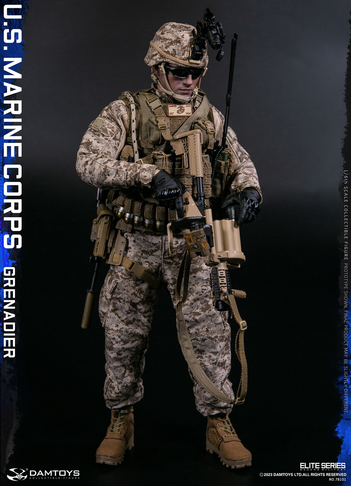 DamToys (78101) 1/6 Scale U.S. Marine Corps Grenadier Figure