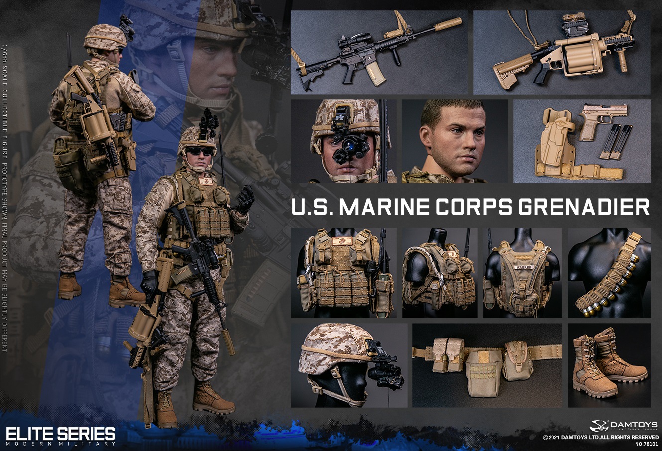 DamToys (78101) 1/6 Scale U.S. Marine Corps Grenadier Figure