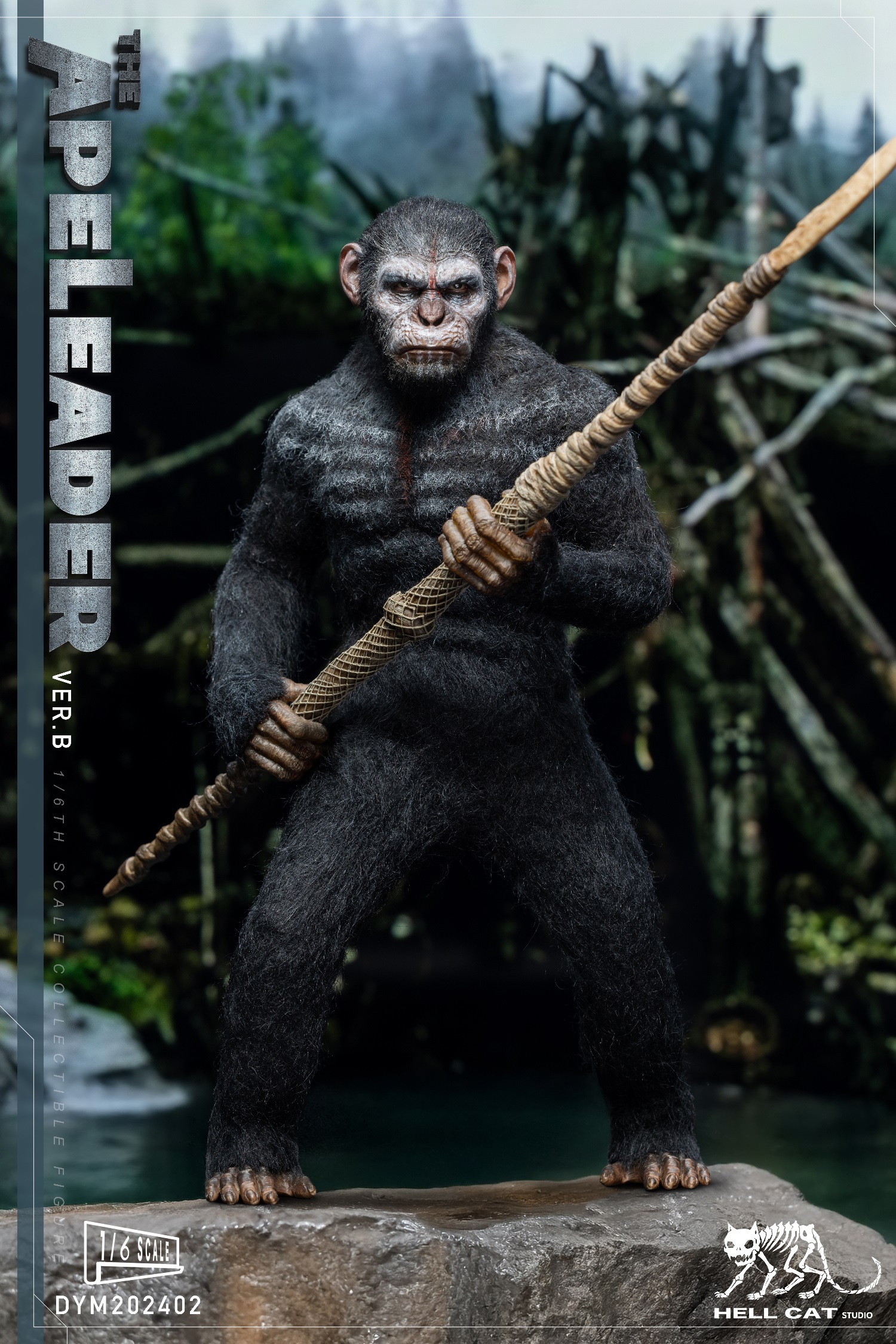 Hell Cat Studios (DYM202402B) 1/6 Scale Ape Leader Caesar Figure