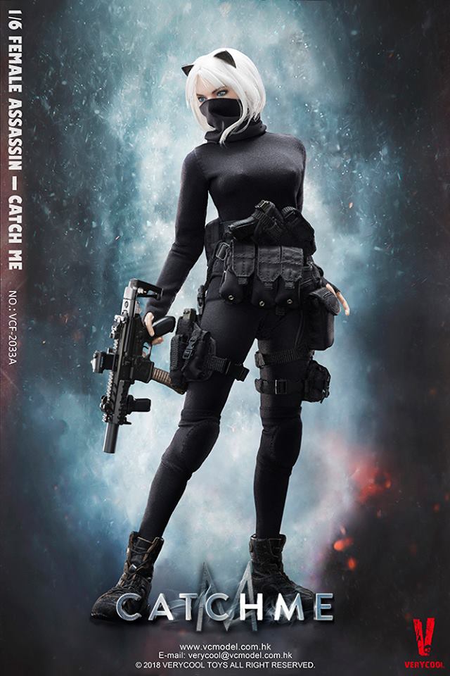 ミリタリー 1/6  Very Cool Catch Me Female Assassin 1/6 Scale Female Assassin Series First Bomb - 