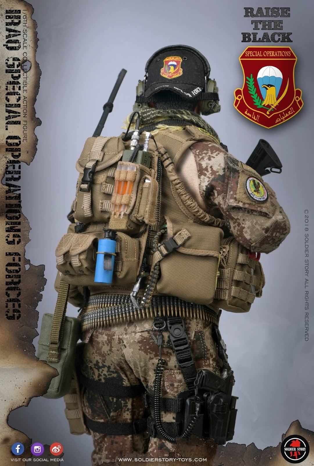 1/6 Scale Special Operations Forces “ISOF” - SAW GUNNER Figure