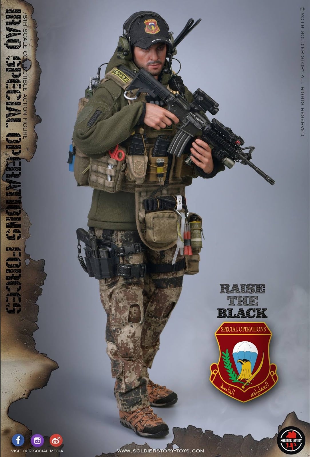 1/6 Scale Special Operations Forces “ISOF” - SAW GUNNER Figure