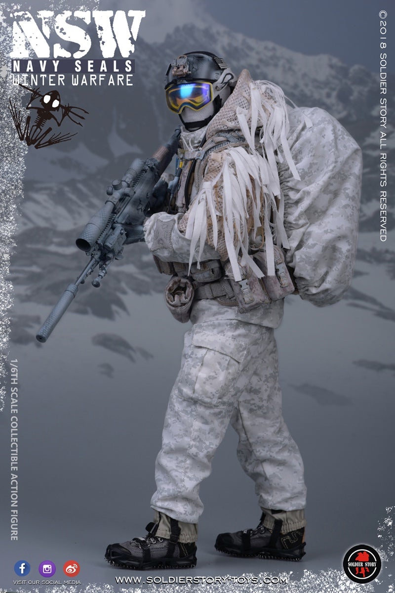 1/6 12インチサイズ NAVY NSW MARKSMAN Soldier Story SS109 NSW Navy SEAL Winter Warfare “Marksman” 1/6th