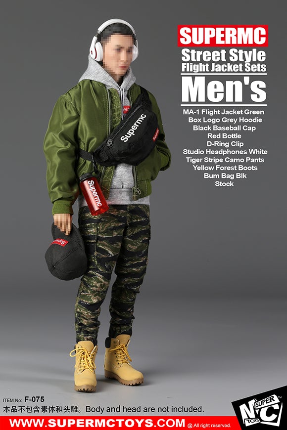 SuperMC Toys (F-075) 1/6 Scale Men's MA-1 Flight Jacket Streetwear Outfit  Set