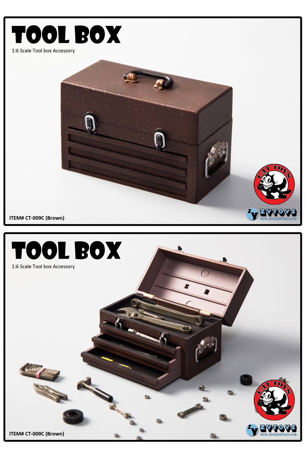 1/6 Scale Tool Box (4 Colors) by Cat Toys