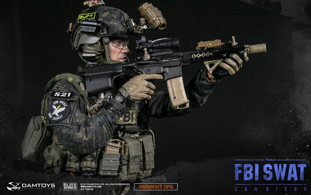 DAMTOYS 78044B スワット サンディエゴ ミッドナイトOPS 1/6 DAM】No.78044B ELITE SERIES 1/6 FBI SWAT TEAM AGENT - SAN