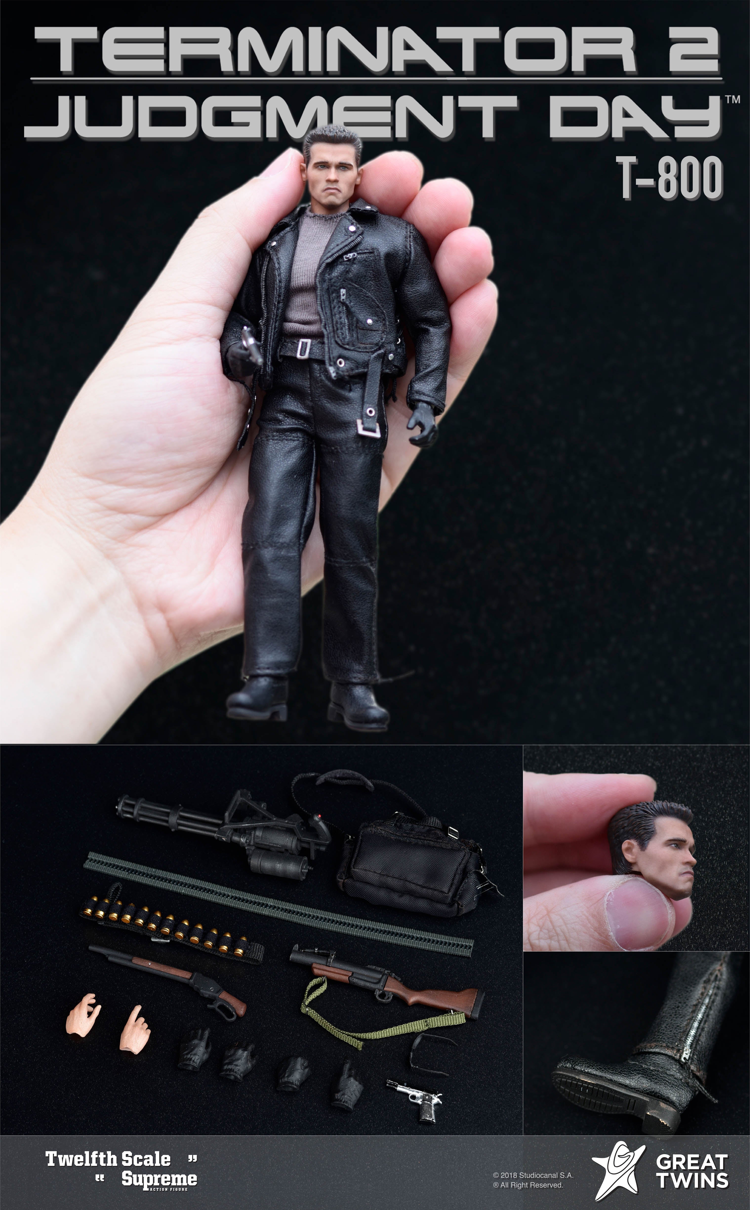 ターミネーター2 グレートツインズ T-800 1/12スケール Great Twins 1/12 Scale Terminator 2: Judgement Day – T-800