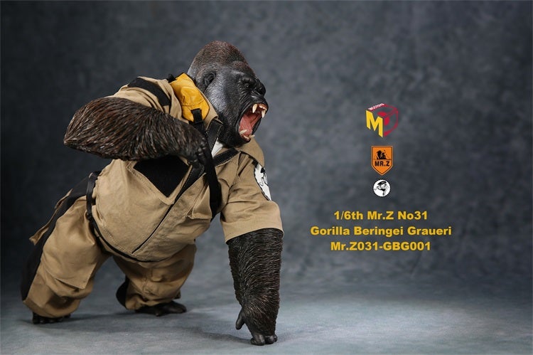 Mr.Z MR.Z031 1/6 Scale Gorilla Beringei Graueri Figure (2 Colors)