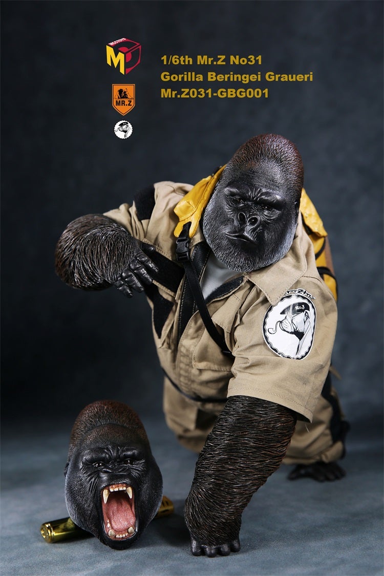 Mr.Z MR.Z031 1/6 Scale Gorilla Beringei Graueri Figure (2 Colors)