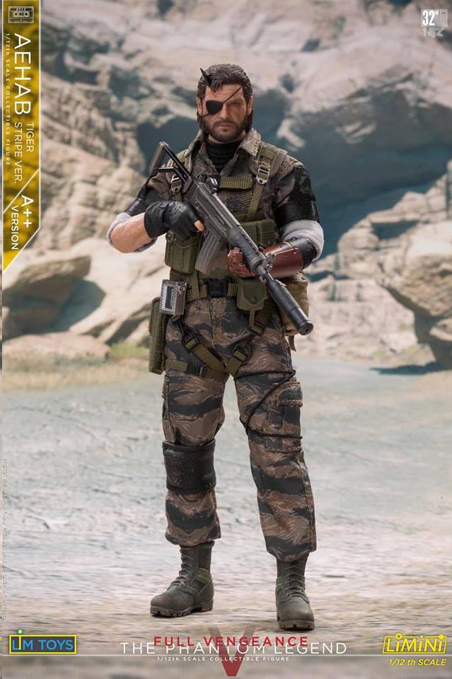 ゲームキャラクター LIMTOYS AHAB TIGER STRIPE S++ VER. LIMTOYS AEHAB Tiger Stripe S++ Ver. Venom Snake Figure Metal