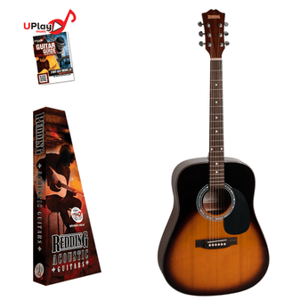 REDDING   Dreadnought Acoustic Guitar   Tobacco sunburst.