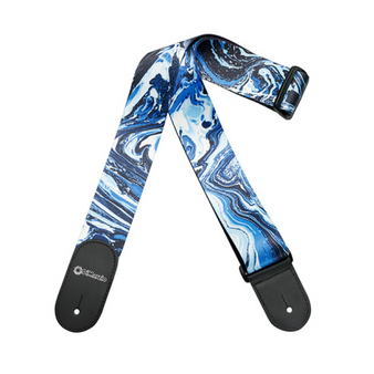 DiMARZIO Steve Vai Signature Guitar Strap (Swirl Pattern Blue Universe)