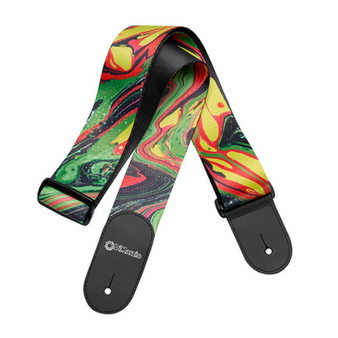 DiMARZIO Steve Vai Signature Guitar Strap (Swirl Pattern Green Universe)