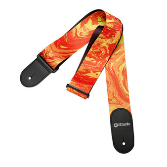 DiMARZIO Steve Vai Signature Guitar Strap (Swirl Pattern Orange Universe)