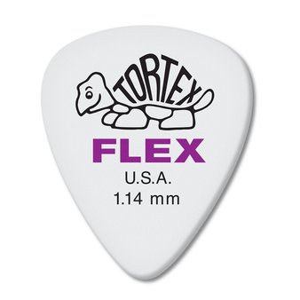 Dunlop Tortex ® Flex  Standard.  1.14mm. White.