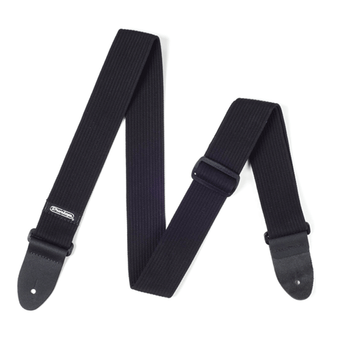 Dunlop 2" Ribbed Cotton Strap. (Black)