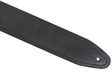 Guitar strap   2 1/2 Inch Black Leather