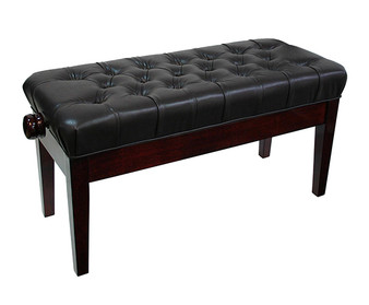Mono Adjustable Duet Piano Bench - Mahogany