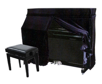 Full Fitted Cover for Upright Piano - Black UP5
