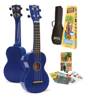 MAHALO Rainbow Series Soprano Ukulele - Learn 2 Play Pack