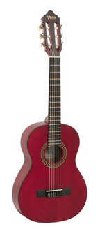 VALENCIA Series 200 Classical Guitar -Transparent Wine Red 1/2 Size