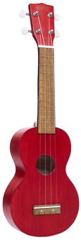 MAHALO Kahiko Series Soprano Ukulele Transparent Red.
