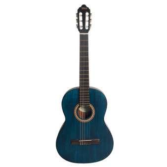 VALENCIA   4/4 size classical guitar. Transparent Blue.