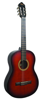 VALENCIA Hybrid Guitar.  4/4 size classical guitar. Thin Neck. Classical Sunburst.