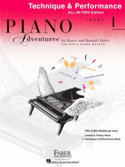 PIANO ADVENTURES ALL IN TWO 1 TECHNIQUE PERFORMA MUSIC BOOK