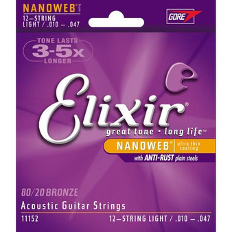 Elixir Acoustic Nano Phos Bronze 12 String Lite 10 47