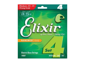 Elixir Bass Nano Xtra Long Scale Medium