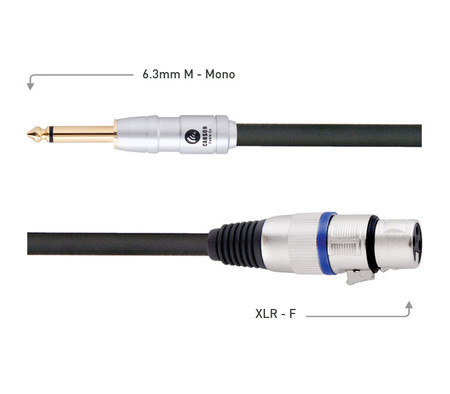 ROM20H Carson Rocklines 20? Mic Cable    XLR   Jack  Black