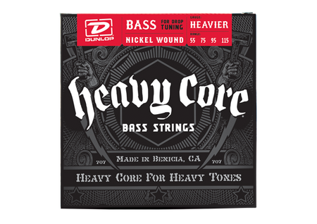 Dunlop    Heavy Core Bass Strings    55 115 (Heavier, Nickel Wound)