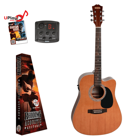 REDDING   Dreadnought electric/acoustic with Venetian cutaway Cedar top Guitar