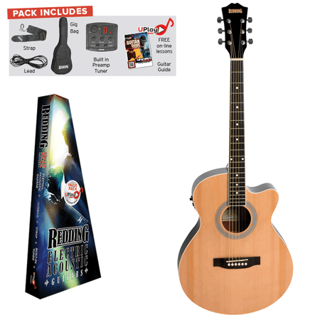 REDDING   Electric/Acoustic Package. Grand Concert Guitar  Natural