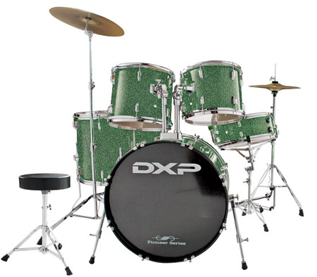 DXP  Pioneer  Series Rock Drumkit      Metallic Emerald Green