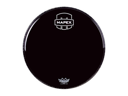 Mapex 2013 Logo Head 24 Inch Remo PK3 Front, Ebony