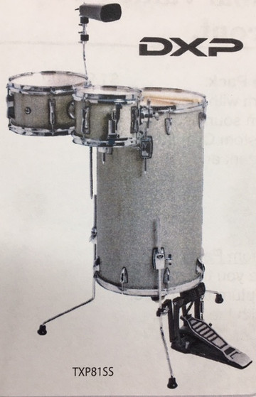 Cocktail Drum Kit    Silver Sparkle