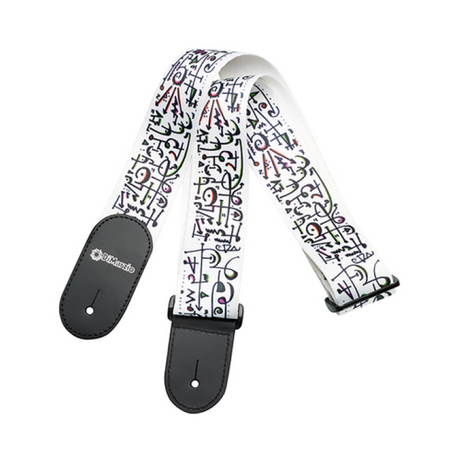 DiMARZIO Steve Vai Signature Guitar Strap (Swirl Pattern Art White)